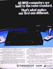 MSX Pioneer com video laser